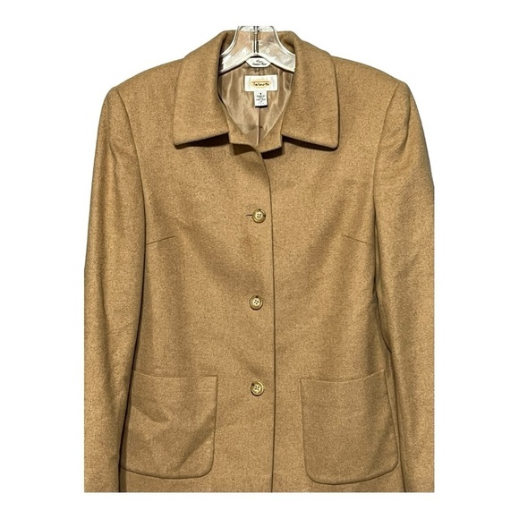 Talbots Vintage Italian Camel Hair Button Front Shacket Tan Size 4 - Picture 3 of 14